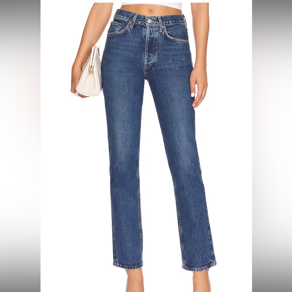 Agolde Denim - AGOLDE Lana Straight Leg Midrise Jean